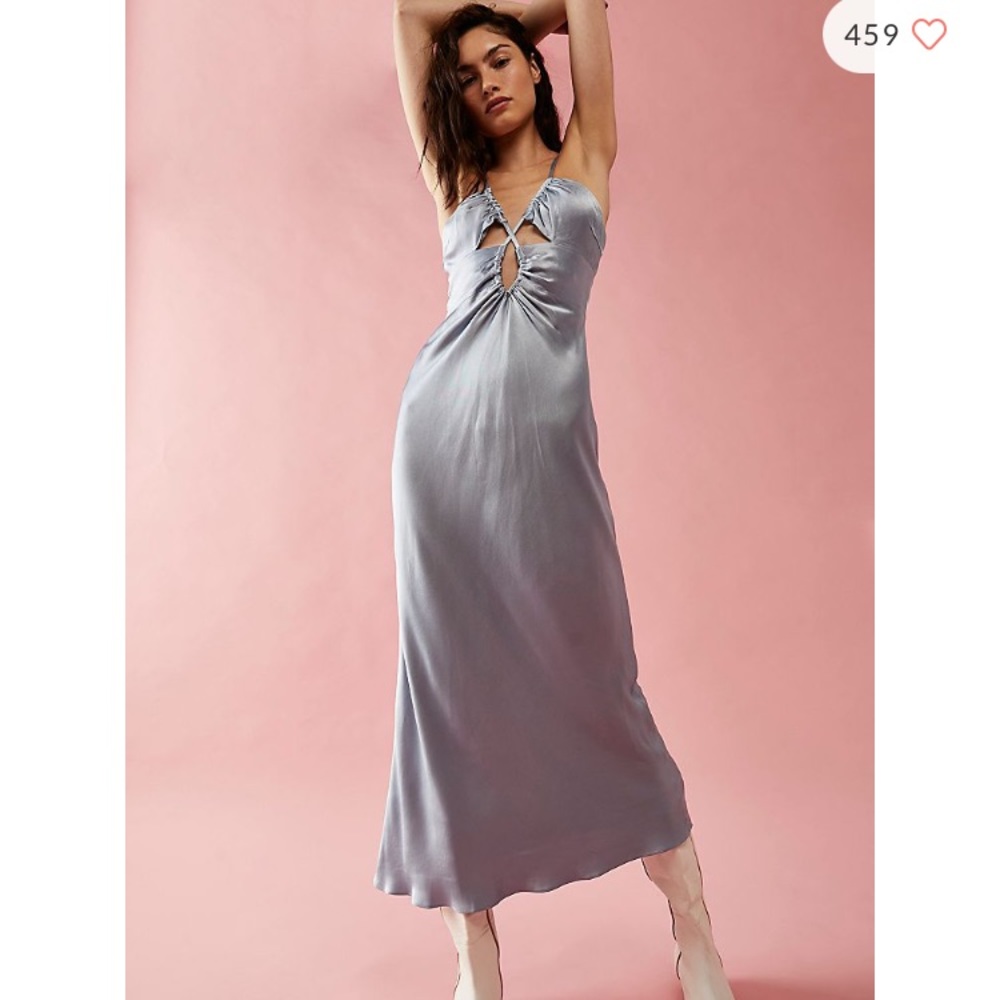 💕 Shona Joy Angelica Midi Dress in Powder Blue Size 0 like NEW